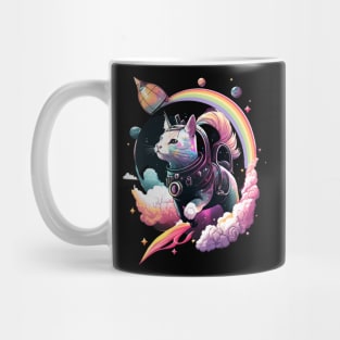 Galaxy Cat Catronaut Cat Astronaut Deep In Space Rainbow Mug